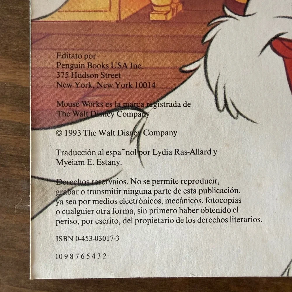 Vintage 1993 Disney La Sirenita The Little Mermaid Spanish Hardcover Book